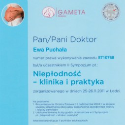 II Sympozjum pt: Niepłodność - klinika i praktyka